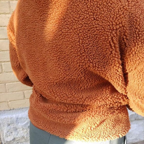 Teddy Bear Jacket Coat women's M Very cute Zip up Bomber Style - Picture 2 of 6